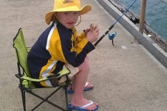 Beautiful boy, Blake, fishing on Wallaroo Jetty SA.