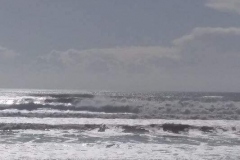 Surfer Paradise beach while cyclone brewing offshore