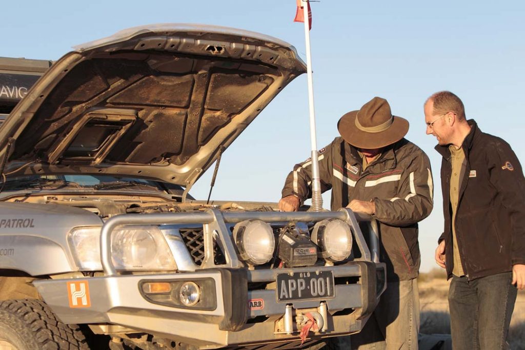 Roadside assistance for a broken down 4wd