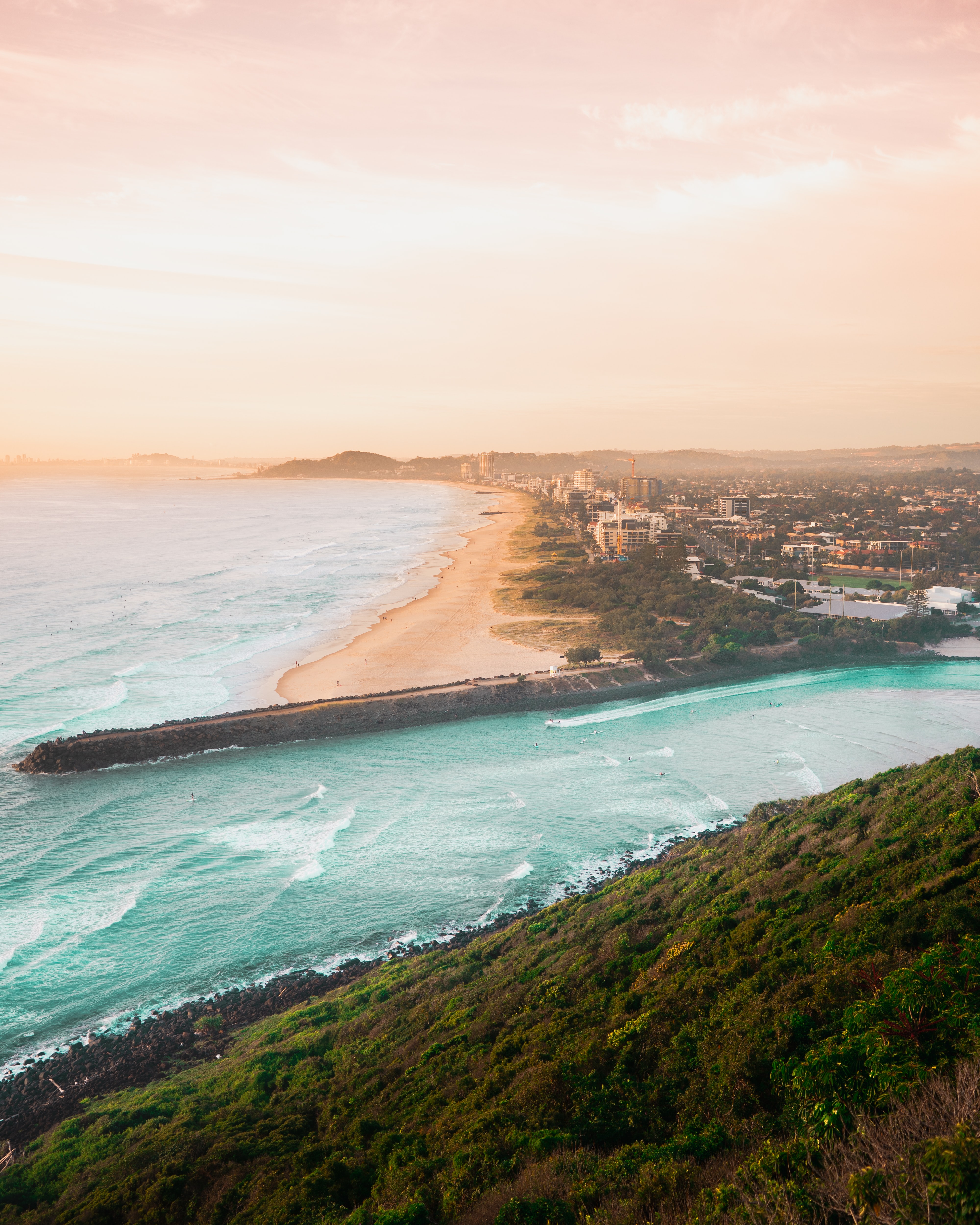 Arial view of Queensland tourism hotspot, the gold coast