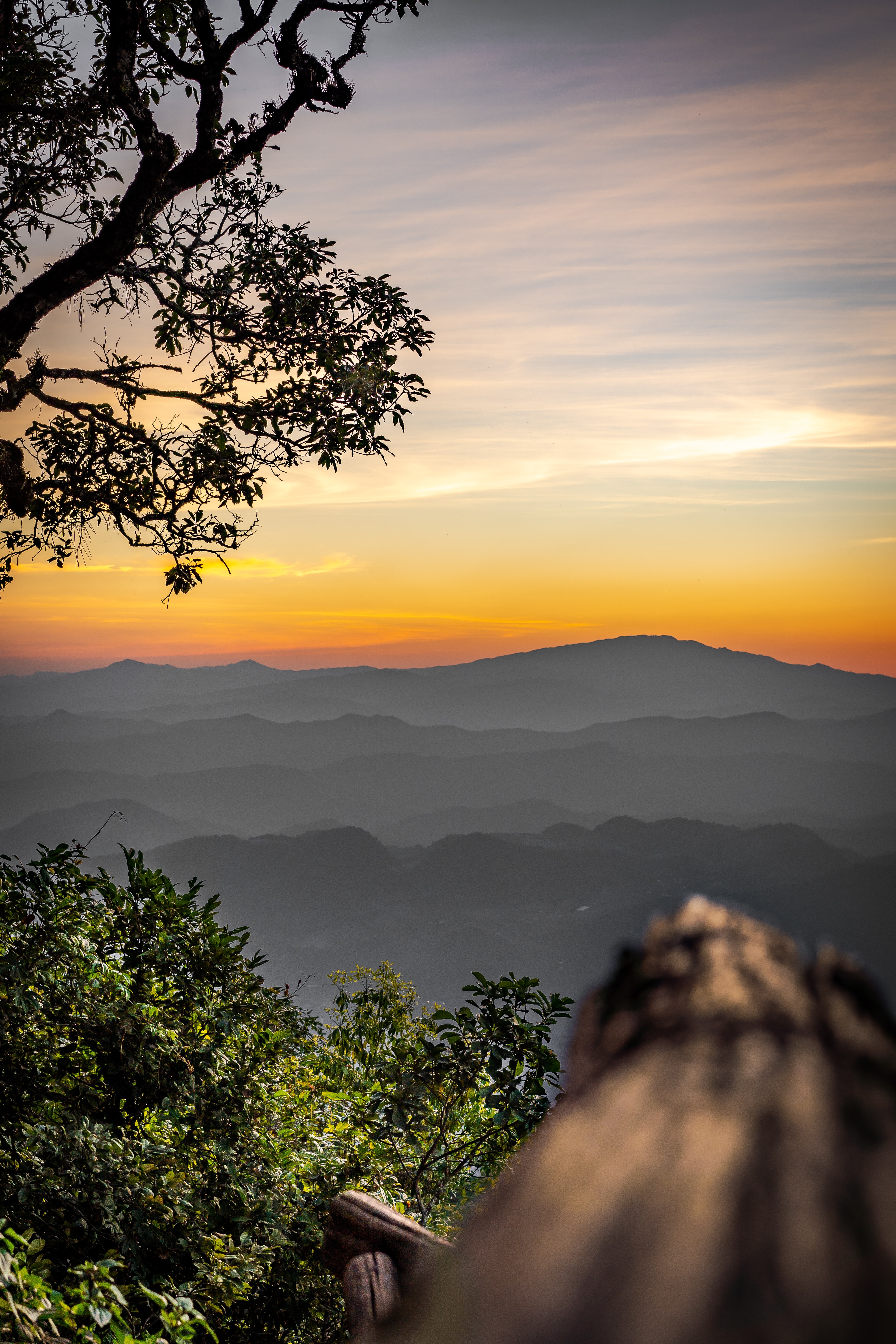 Photo taken from a mountain top after a sunrise hike