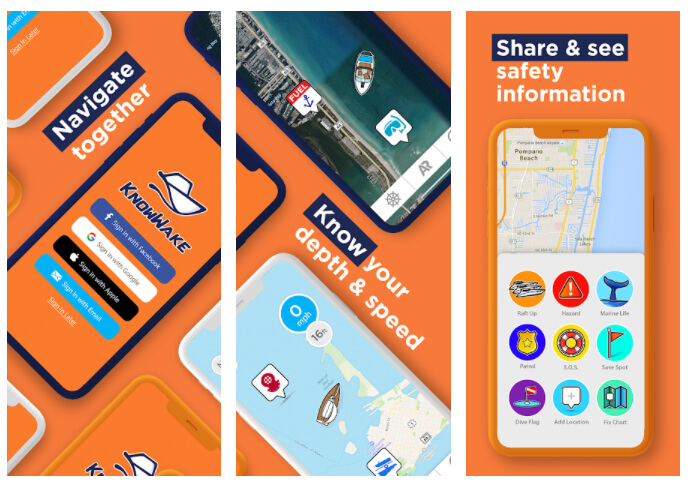 know wake marine navigation app